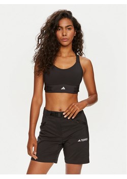 adidas Biustonosz sportowy FastImpact Luxe Run IQ3359 Czarny ze sklepu MODIVO w kategorii Biustonosze - zdjęcie 181143994