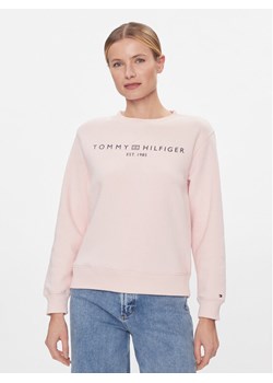 Tommy Hilfiger Bluza Logo WW0WW39791 Różowy Regular Fit ze sklepu MODIVO w kategorii Bluzy damskie - zdjęcie 181144010