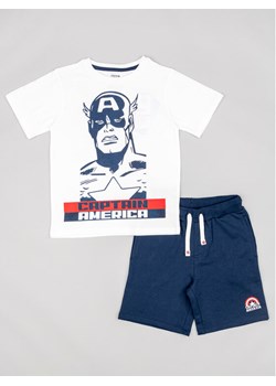 Zippy Komplet t-shirt i spodenki Marvel ZKBAP0602 23007 Biały Regular Fit ze sklepu MODIVO w kategorii Komplety chłopięce - zdjęcie 181144122