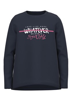 NAME IT Bluzka 13218897 Granatowy Relaxed Fit ze sklepu MODIVO w kategorii Bluzki dziewczęce - zdjęcie 181144251