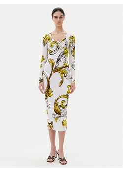 Versace Jeans Couture Sukienka codzienna 78HAO920 JS471 Biały Regular Fit ze sklepu MODIVO w kategorii Sukienki - zdjęcie 181144291