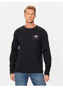Gant Longsleeve Archive Shield 2004058 Czarny Regular Fit - id: 0000304719509 - marki Gant - 181144533 Gant Longsleeve Archive Shield 2004058 Czarny Regular Fit ze sklepu MODIVO w kategorii T-shirty męskie - zdjęcie 181144533