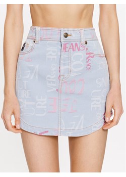 Versace Jeans Couture Spódnica mini 74HAE855 Niebieski Regular Fit ze sklepu MODIVO w kategorii Spódnice - zdjęcie 181144621