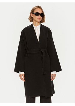Weekend Max Mara Płaszcz wełniany 2425016011 Czarny Regular Fit ze sklepu MODIVO w kategorii Płaszcze damskie - zdjęcie 181144704