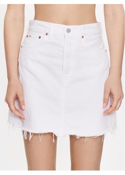 Polo Ralph Lauren Spódnica jeansowa 211903405001 Biały Slim Fit ze sklepu MODIVO w kategorii Spódnice - zdjęcie 181144764