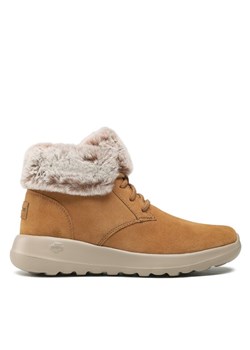 Skechers Botki Plush Dreams 144042/CSNT Brązowy ze sklepu MODIVO w kategorii Śniegowce damskie - zdjęcie 181145101