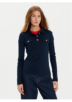 Tommy Hilfiger Polo WW0WW45308 Granatowy Slim Fit - id: 0000304408762 - marki Tommy Hilfiger - 181145120 Tommy Hilfiger Polo WW0WW45308 Granatowy Slim Fit ze sklepu MODIVO w kategorii Bluzki damskie - zdjęcie 181145120
