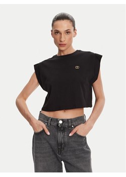TWINSET Top 251TT2043 Czarny Regular Fit ze sklepu MODIVO w kategorii Bluzki damskie - zdjęcie 181145160