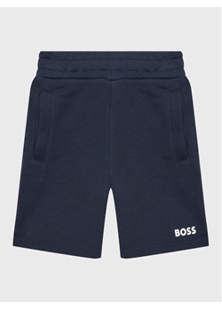 Boss Szorty sportowe J24816 S Granatowy Regular Fit ze sklepu MODIVO w kategorii Spodenki chłopięce - zdjęcie 181145352