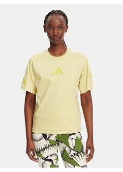 adidas T-Shirt Z.N.E. JC5400 Żółty Regular Fit ze sklepu MODIVO w kategorii Bluzki damskie - zdjęcie 181145432