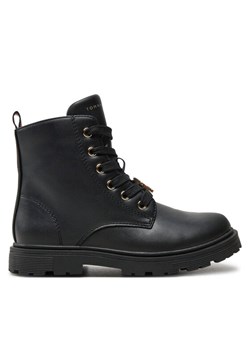 Tommy Hilfiger Trapery Lace-Up Bootie T1A5-33561-1351 S Czarny ze sklepu MODIVO w kategorii Buty zimowe dziecięce - zdjęcie 181145522