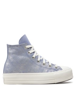 Converse Trampki Chuck Taylor All Star Lift Platform Suede Shimmer Hi A11549C Fioletowy ze sklepu MODIVO w kategorii Trampki damskie - zdjęcie 181145854