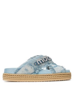 Mou Klapki Criss-cross MU.SW451010K Niebieski ze sklepu MODIVO w kategorii Espadryle damskie - zdjęcie 181145894