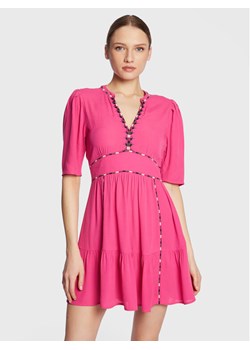 Ba&sh Sukienka codzienna Teresa 1E23TERE Różowy Regular Fit ze sklepu MODIVO w kategorii Sukienki - zdjęcie 181146004