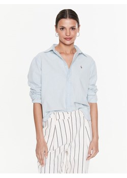 Polo Ralph Lauren Koszula 211891420001 Błękitny Relaxed Fit ze sklepu MODIVO w kategorii Koszule damskie - zdjęcie 181146102