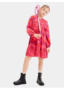 Desigual Sukienka elegancka 23WGVW03 Czerwony Regular Fit ze sklepu MODIVO w kategorii Sukienki dziewczęce - zdjęcie 181146131