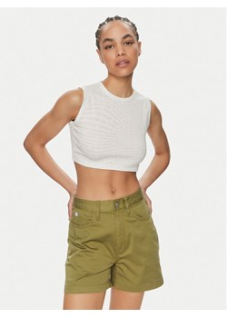 Calvin Klein Jeans Top J20J223163 Biały Slim Fit - id: 0000303432997 - marki Calvin Klein - 181146240 Calvin Klein Jeans Top J20J223163 Biały Slim Fit ze sklepu MODIVO w kategorii Bluzki damskie - zdjęcie 181146240