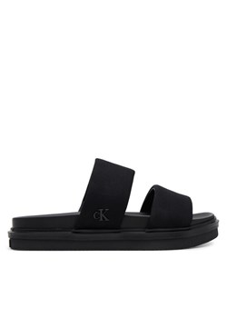 Calvin Klein Jeans Klapki Flat Molded Dbl Bar Sandal Cv YM0YM01222 Czarny - id: 0000304825095 - marki Calvin Klein - 181146253 Calvin Klein Jeans Klapki Flat Molded Dbl Bar Sandal Cv YM0YM01222 Czarny ze sklepu MODIVO w kategorii Klapki męskie - zdjęcie 181146253