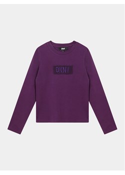 DKNY Bluzka D35T25 D Fioletowy Regular Fit ze sklepu MODIVO w kategorii Bluzki dziewczęce - zdjęcie 181146572
