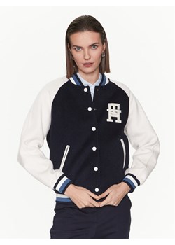 Tommy Hilfiger Kurtka bomber Varsity WW0WW38112 Granatowy Regular Fit ze sklepu MODIVO w kategorii Kurtki damskie - zdjęcie 181146582