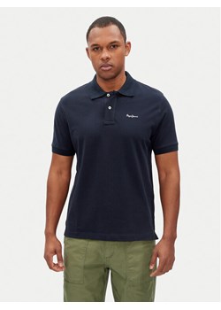Pepe Jeans Polo Essential PM542298 Granatowy Regular Fit ze sklepu MODIVO w kategorii T-shirty męskie - zdjęcie 181146634