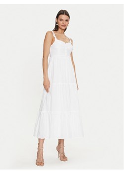 Gina Tricot Sukienka letnia 22563 Écru Regular Fit ze sklepu MODIVO w kategorii Sukienki - zdjęcie 181146770