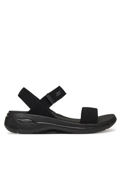 Skechers Sandały Go Walk Arch Fit Sandal-Polished 140264/BBK Czarny ze sklepu MODIVO w kategorii Sandały damskie - zdjęcie 181147023