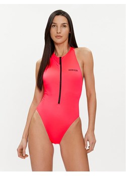 Calvin Klein Swimwear Strój kąpielowy KW0KW02667 Czerwony ze sklepu MODIVO w kategorii Stroje kąpielowe - zdjęcie 181147353