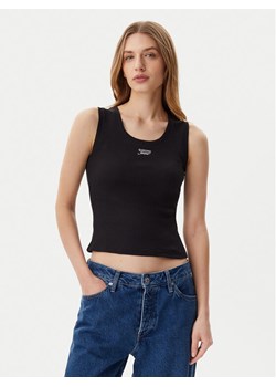 Tommy Jeans Top DW0DW21369 Czarny Slim Fit ze sklepu MODIVO w kategorii Bluzki damskie - zdjęcie 181147361