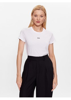 Boss T-Shirt 50490018 Biały Slim Fit ze sklepu MODIVO w kategorii Bluzki damskie - zdjęcie 181147374