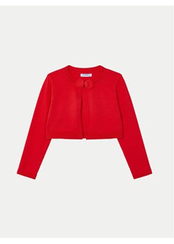 Mayoral Kardigan 00321 Czerwony Slim Fit ze sklepu MODIVO w kategorii Swetry dziewczęce - zdjęcie 181147453