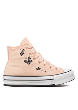 Converse Trampki Chuck Taylor All Star Eva Lift Butterflies A07355C Różowy ze sklepu MODIVO w kategorii Trampki dziecięce - zdjęcie 181147662