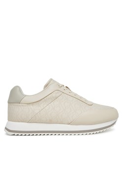 Calvin Klein Sneakersy Runner Lace Up - Jacq HW0HW02413 Écru ze sklepu MODIVO w kategorii Buty sportowe damskie - zdjęcie 181147862