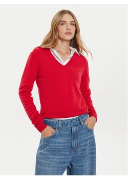 United Colors Of Benetton Sweter 1002D4488 Czerwony Regular Fit ze sklepu MODIVO w kategorii Swetry damskie - zdjęcie 181148002