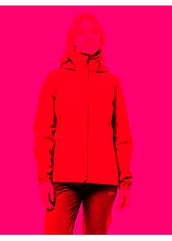 Jack Wolfskin Kurtka przeciwdeszczowa Stormy Point 1111202 Czarny Regular Fit ze sklepu MODIVO w kategorii Kurtki damskie - zdjęcie 181148074