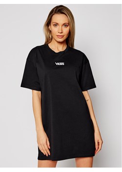 Vans Sukienka codzienna Center Vee Tee VN0A4RU2 Czarny Oversize ze sklepu MODIVO w kategorii Sukienki - zdjęcie 181148312