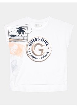 Guess T-Shirt J4GI11 K6YW4 Biały Regular Fit ze sklepu MODIVO w kategorii Bluzki dziewczęce - zdjęcie 181148504