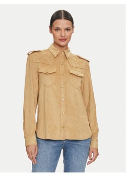 Guess Koszula Margot W4YH0C WG6T0 Brązowy Slim Fit ze sklepu MODIVO w kategorii Koszule damskie - zdjęcie 181148640