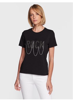 Fracomina T-Shirt FS23ST3006J400R9 Czarny Regular Fit ze sklepu MODIVO w kategorii Bluzki damskie - zdjęcie 181148653