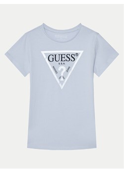 Guess T-Shirt J73I56 K8HM0 Błękitny Regular Fit ze sklepu MODIVO w kategorii T-shirty chłopięce - zdjęcie 181148714