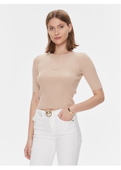 Pinko Sweter Tritone Maglia . 102017 A1KW Beżowy Slim Fit ze sklepu MODIVO w kategorii Bluzki damskie - zdjęcie 181148892