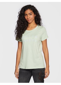 Guess T-Shirt W3RI16 K46D1 Zielony Regular Fit ze sklepu MODIVO w kategorii Bluzki damskie - zdjęcie 181148994