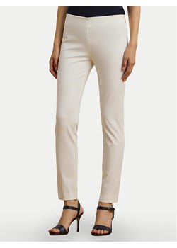 LAUREN RALPH LAUREN Spodnie materiałowe 200631310013 Biały Slim Fit ze sklepu MODIVO w kategorii Spodnie damskie - zdjęcie 181149024