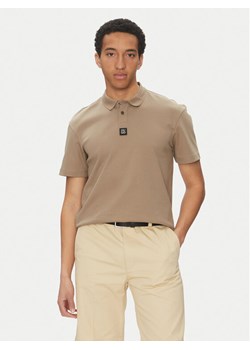 HUGO Polo Deabono_D 50517638 Brązowy Regular Fit ze sklepu MODIVO w kategorii T-shirty męskie - zdjęcie 181149041