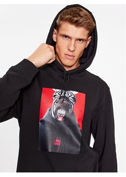 Hugo Bluza Debras 50498293 Czarny Regular Fit ze sklepu MODIVO w kategorii Bluzy męskie - zdjęcie 181149241