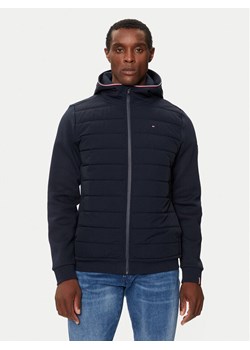 Tommy Hilfiger Bluza Mix Media MW0MW34211 Granatowy Regular Fit ze sklepu MODIVO w kategorii Bluzy męskie - zdjęcie 181149381