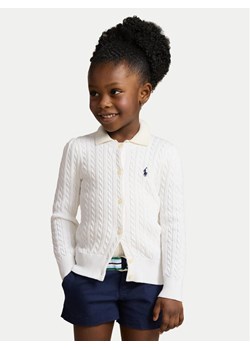 Polo Ralph Lauren Kardigan 312543047064 Biały Regular Fit ze sklepu MODIVO w kategorii Swetry dziewczęce - zdjęcie 181149442