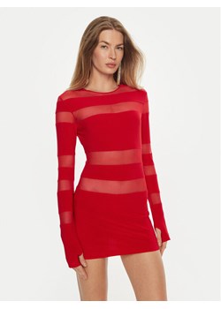NORMA KAMALI Sukienka koktajlowa KK4233PMB48946 Czerwony Slim Fit ze sklepu MODIVO w kategorii Sukienki - zdjęcie 181149922