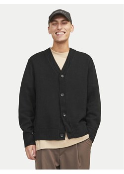 Jack&Jones Kardigan Frederiksberg 12262048 Czarny Loose Fit ze sklepu MODIVO w kategorii Swetry męskie - zdjęcie 181150051
