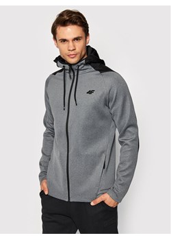 4F Bluza techniczna H4Z21-BLMF010 Szary Regular Fit ze sklepu MODIVO w kategorii Bluzy męskie - zdjęcie 181150094